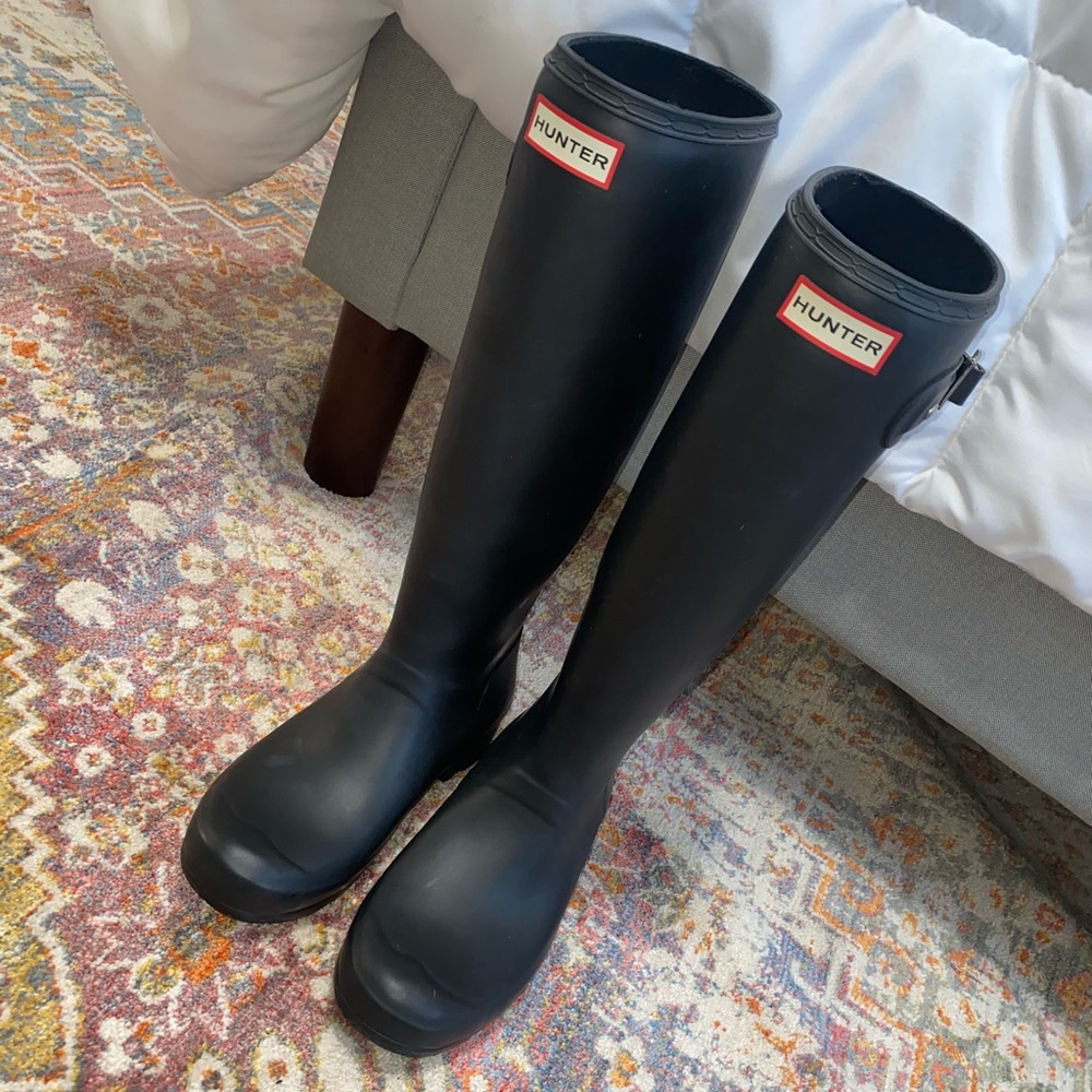 Matte Black Hunter Boots
